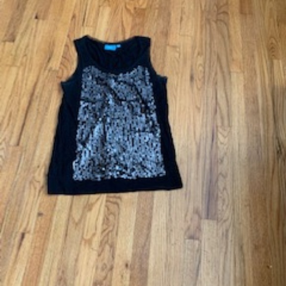 Simply Vera Vera Wang Tops - Fun Black Sequined Tank - Paillettes